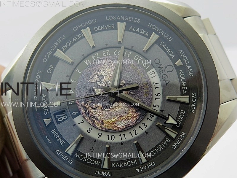 Aqua Terra 150M 43mm 24 Black Ceramic Bezel N1F 1:1 Best Edition Gray Dial on SS Bracelet A8938