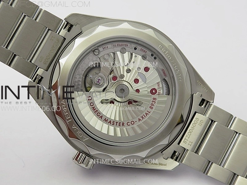 Aqua Terra 150M 43mm 24 Black Ceramic Bezel N1F 1:1 Best Edition Gray Dial on SS Bracelet A8938