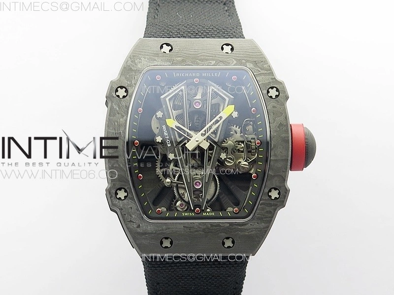 RM027-03 NTPT Real Tourbillon RMF Best Edition Skeleton Dial on Black Nylon Strap