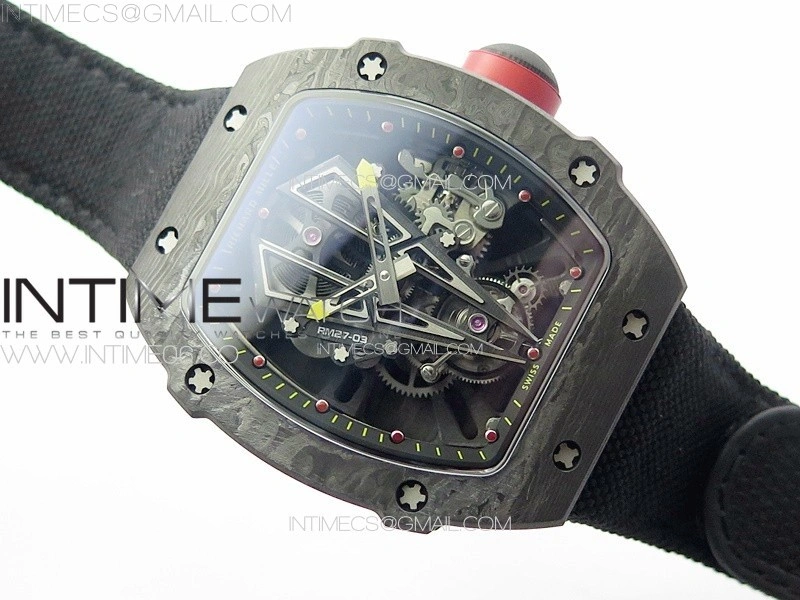RM027-03 NTPT Real Tourbillon RMF Best Edition Skeleton Dial on Black Nylon Strap