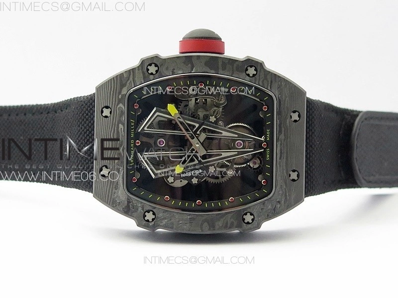 RM027-03 NTPT Real Tourbillon RMF Best Edition Skeleton Dial on Black Nylon Strap