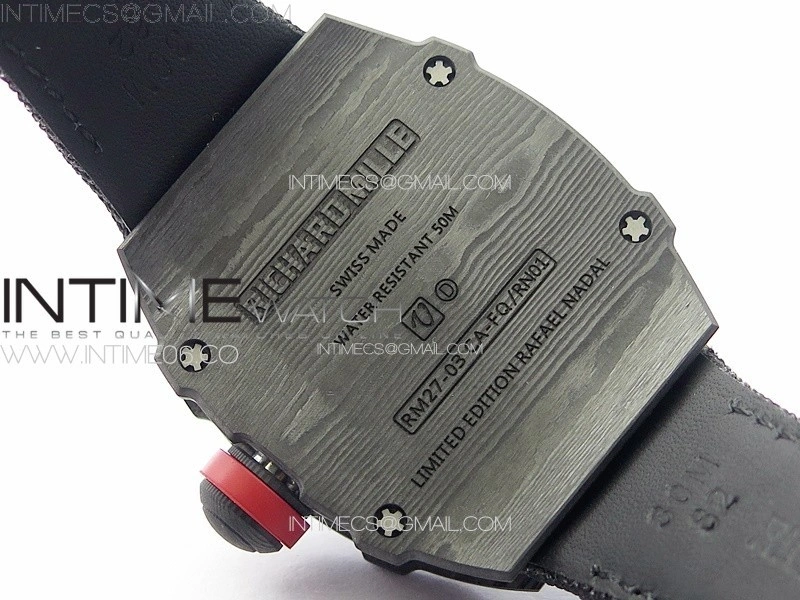 RM027-03 NTPT Real Tourbillon RMF Best Edition Skeleton Dial on Black Nylon Strap