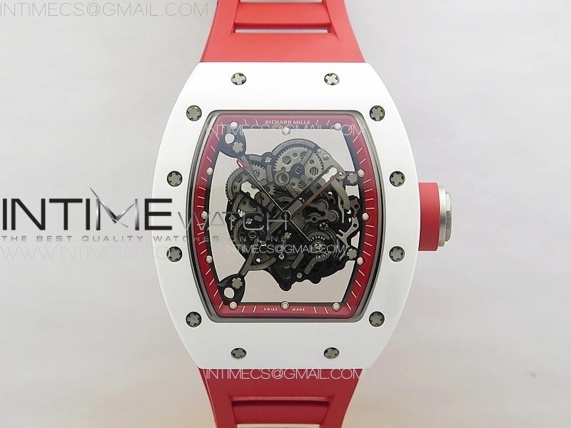 RM055 Real Ceramic Case KUF Best Edition Red Crown on Red Rubber Strap MIYOTA8215