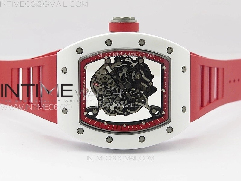 RM055 Real Ceramic Case KUF Best Edition Red Crown on Red Rubber Strap MIYOTA8215