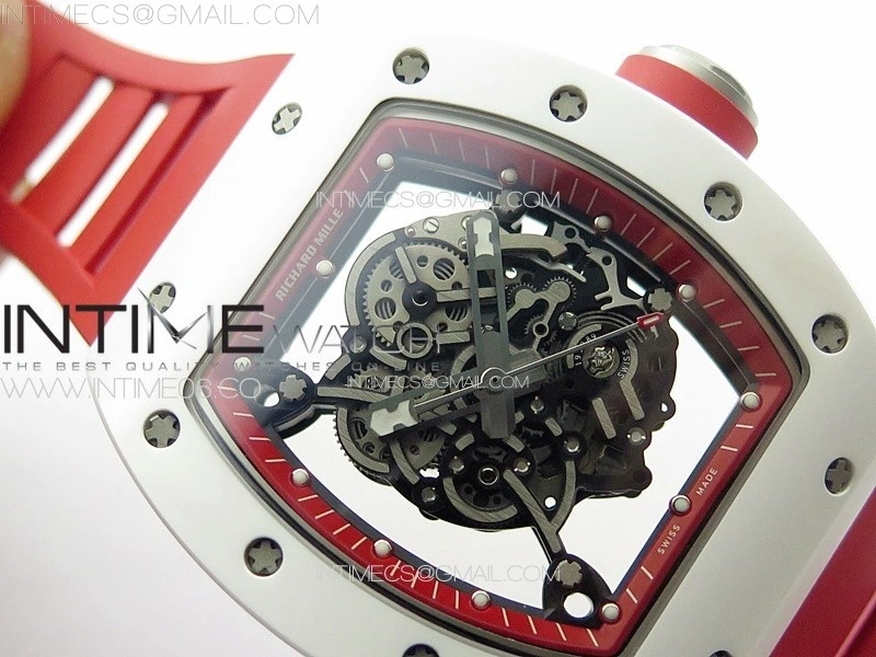 RM055 Real Ceramic Case KUF Best Edition Red Crown on Red Rubber Strap MIYOTA8215