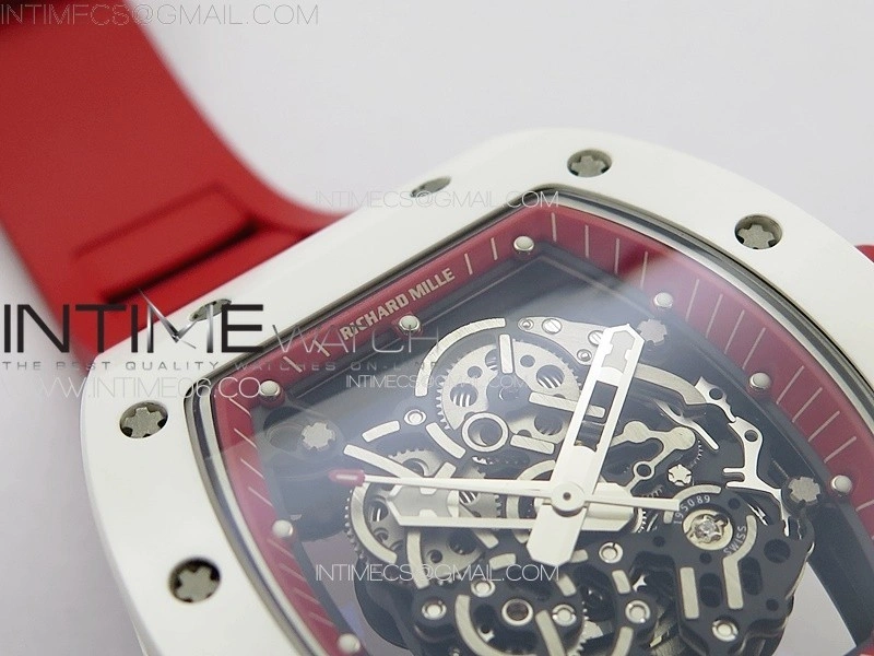RM055 Real Ceramic Case KUF Best Edition Red Crown on Red Rubber Strap MIYOTA8215