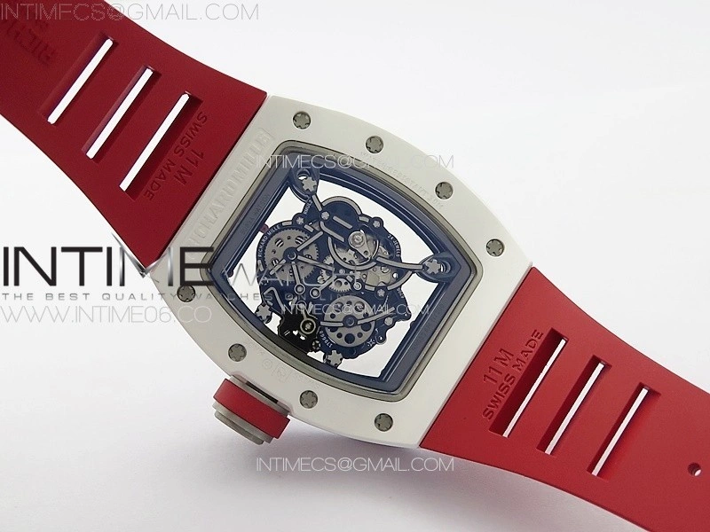RM055 Real Ceramic Case KUF Best Edition Red Crown on Red Rubber Strap MIYOTA8215
