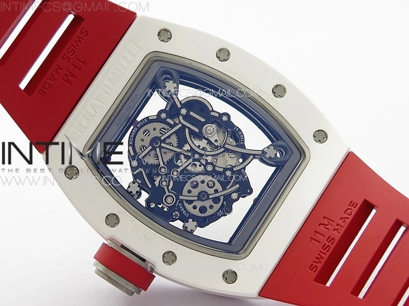 RM055 Real Ceramic Case KUF Best Edition Red Crown on Red Rubber Strap MIYOTA8215