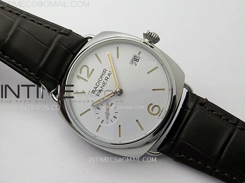 Radiomir PAM1292 Z 40mm SS VSF 1:1 Best Edition White Dial on Black Leather Strap Asian P900