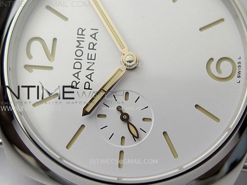 Radiomir PAM1292 Z 40mm SS VSF 1:1 Best Edition White Dial on Black Leather Strap Asian P900
