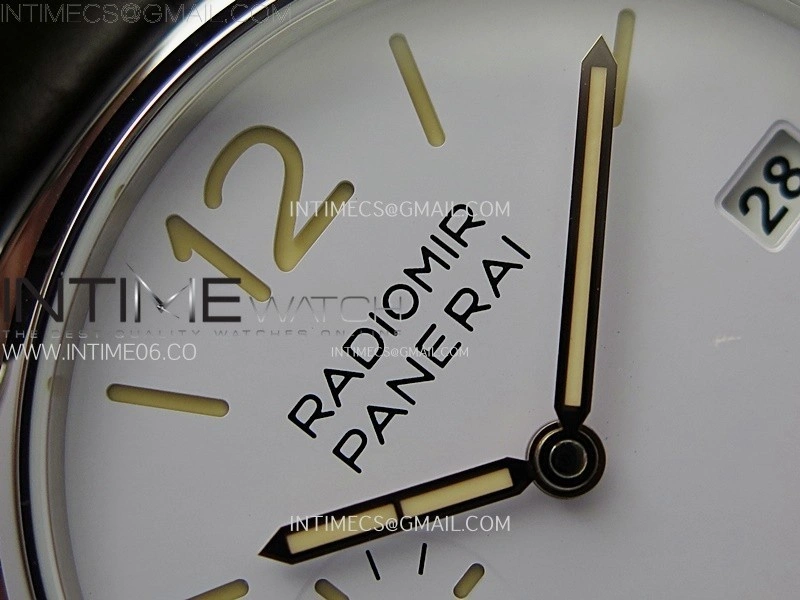 Radiomir PAM1292 Z 40mm SS VSF 1:1 Best Edition White Dial on Black Leather Strap Asian P900