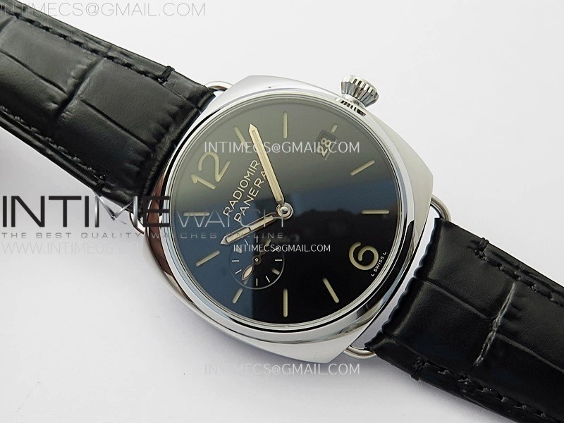 Radiomir PAM1294 Y 40mm SS VSF 1:1 Best Edition Black Dial on Black Leather Strap Asian P900