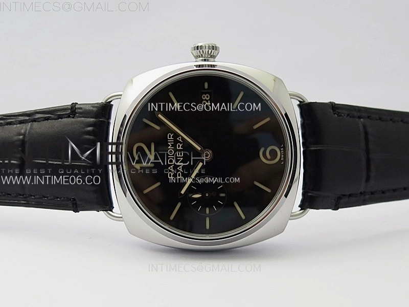 Radiomir PAM1294 Y 40mm SS VSF 1:1 Best Edition Black Dial on Black Leather Strap Asian P900