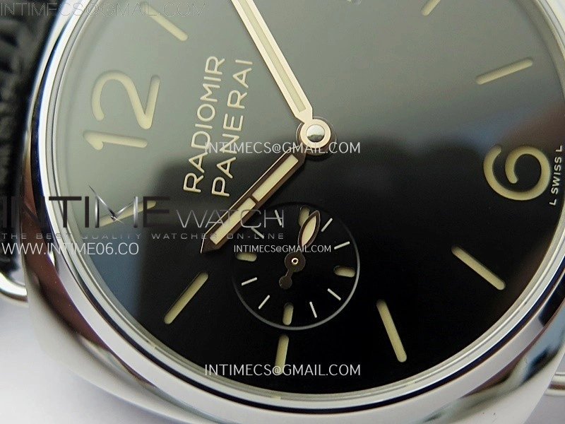 Radiomir PAM1294 Y 40mm SS VSF 1:1 Best Edition Black Dial on Black Leather Strap Asian P900