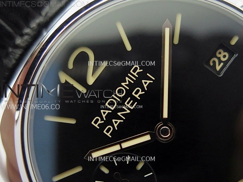 Radiomir PAM1294 Y 40mm SS VSF 1:1 Best Edition Black Dial on Black Leather Strap Asian P900