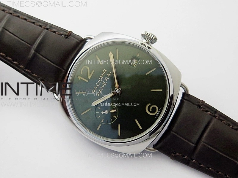 Radiomir PAM1386 Z 40mm SS VSF 1:1 Best Edition Green Dial on Black Leather Strap Asian P900