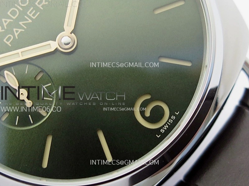 Radiomir PAM1386 Z 40mm SS VSF 1:1 Best Edition Green Dial on Black Leather Strap Asian P900