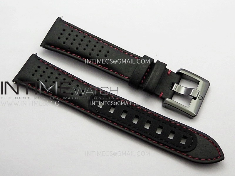 Speedmaster 44mm Ceramic SMF 1:1 Best Edition Black Skeleton Dial Yellow Hands On Black Leather Strap A3869