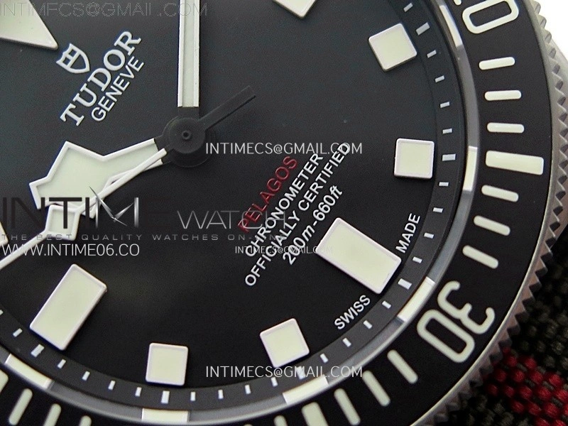 Pelagos M25717N-0001 Ti M+F 1:1 V4 Best Edition Black dial Black Ceramic Bezel on Nylon Strap Miyota 8N-24
