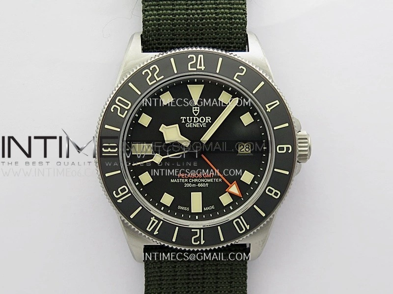 Pelagos M2542G247NU-0002 Ti M+F 1:1 V4 Best Edition Black dial Black Ceramic Bezel on Nylon Strap Miyota A2836