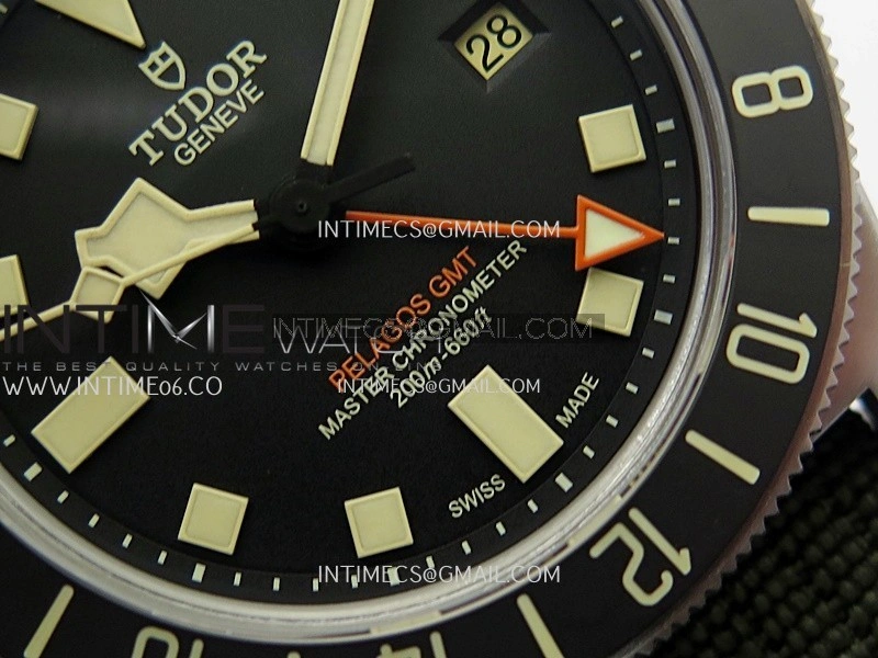 Pelagos M2542G247NU-0002 Ti M+F 1:1 V4 Best Edition Black dial Black Ceramic Bezel on Nylon Strap Miyota A2836