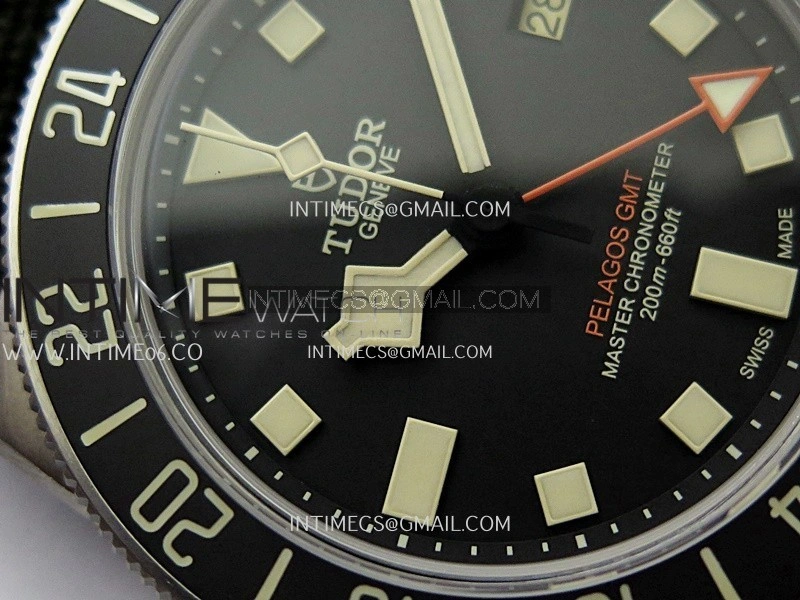 Pelagos M2542G247NU-0002 Ti M+F 1:1 V4 Best Edition Black dial Black Ceramic Bezel on Nylon Strap Miyota A2836