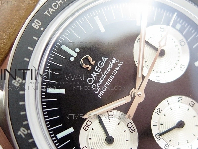 Speedmaster SS “Speedy Tuesday” OMF Best Edition Black Dial on Brown Leather Strap Manual Winding Chrono Movement