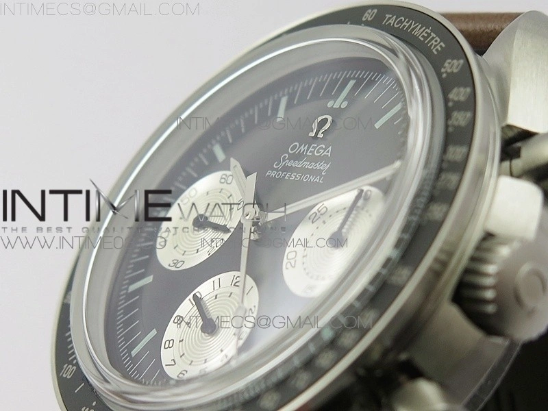 Speedmaster SS “Speedy Tuesday” OMF Best Edition Black Dial on Brown Leather Strap Manual Winding Chrono Movement