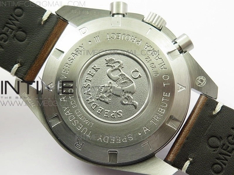 Speedmaster SS “Speedy Tuesday” OMF Best Edition Black Dial on Brown Leather Strap Manual Winding Chrono Movement