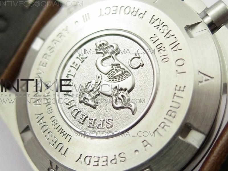 Speedmaster SS “Speedy Tuesday” OMF Best Edition Black Dial on Brown Leather Strap Manual Winding Chrono Movement