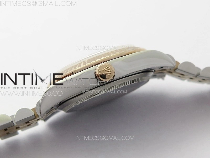 DateJust 31mm 278274 904L SS RG GMF Best Edition Silver Flowers Crystals Dial on 904L SS RG Jubilee Bracelet A2824