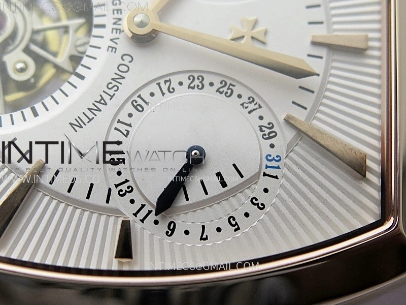 Malte Tourbillon RG AXF Best Edition White Dial on Black Leather Strap
