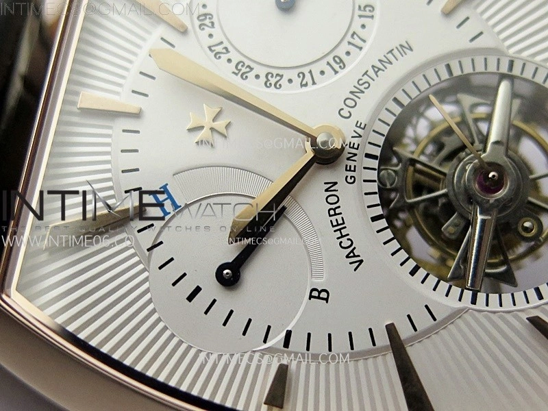 Malte Tourbillon RG AXF Best Edition White Dial on Black Leather Strap