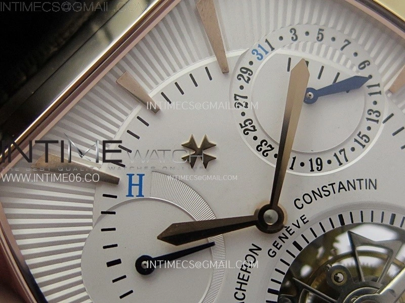 Malte Tourbillon RG AXF Best Edition White Dial on Black Leather Strap