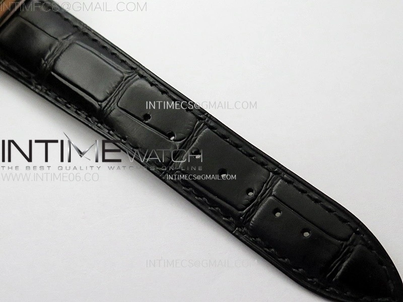 Malte Tourbillon RG AXF Best Edition White Dial on Black Leather Strap