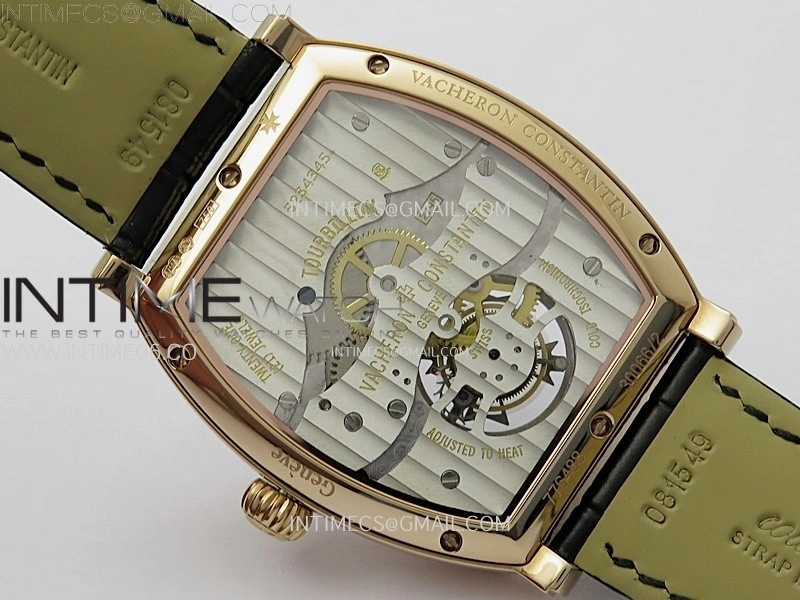 Malte Tourbillon RG AXF Best Edition White Dial on Black Leather Strap