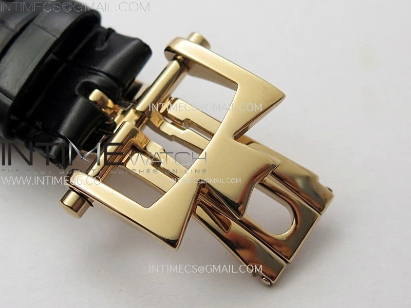 Malte Tourbillon RG AXF Skeleton Dial on Black Leather Strap