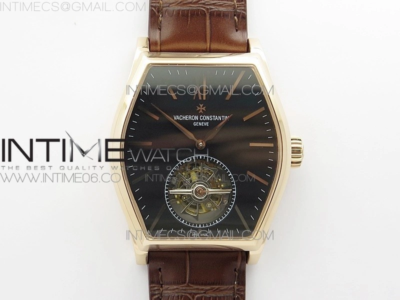 Malte Tourbillon RG VCR Best Edition Black Dial on Black Croco Leather Strap