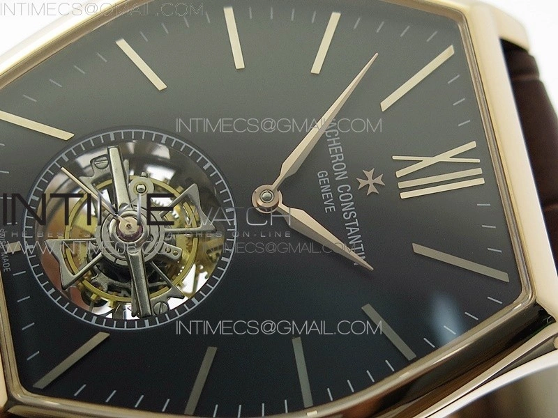 Malte Tourbillon RG VCR Best Edition Black Dial on Black Croco Leather Strap