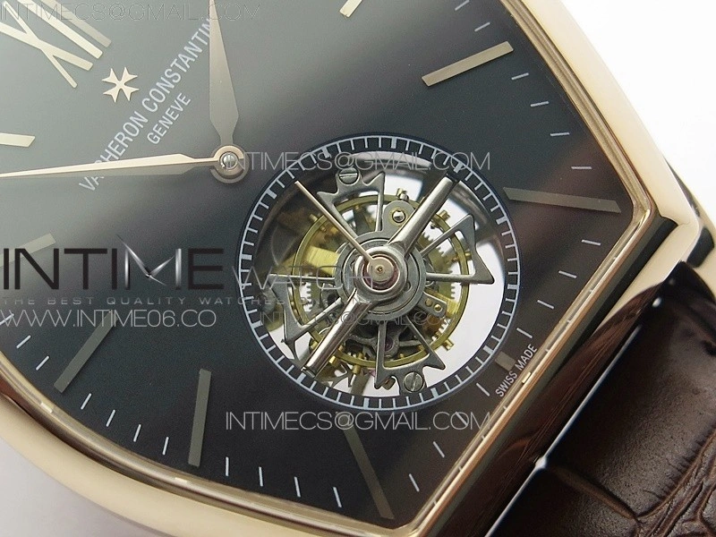 Malte Tourbillon RG VCR Best Edition Black Dial on Black Croco Leather Strap