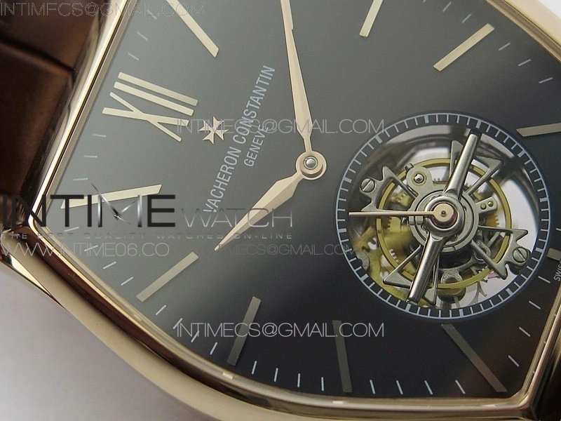 Malte Tourbillon RG VCR Best Edition Black Dial on Black Croco Leather Strap