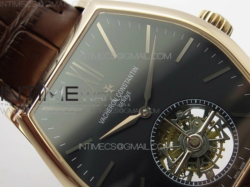 Malte Tourbillon RG VCR Best Edition Black Dial on Black Croco Leather Strap