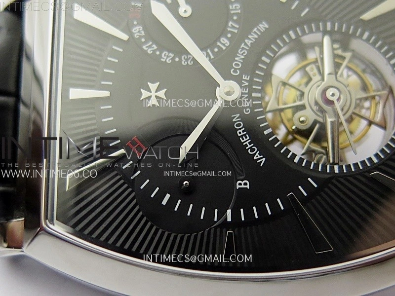 Malte Tourbillon SS AXF Best Edition Black Dial on Black Leather Strap