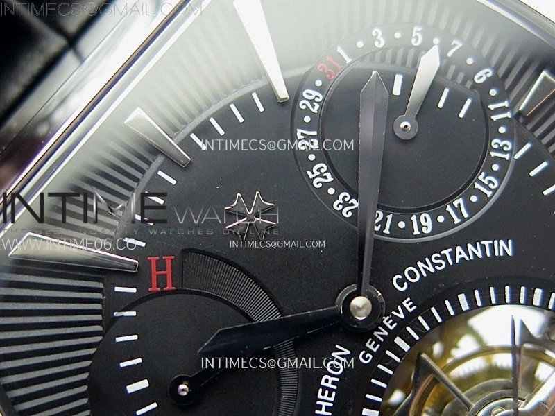 Malte Tourbillon SS AXF Best Edition Black Dial on Black Leather Strap