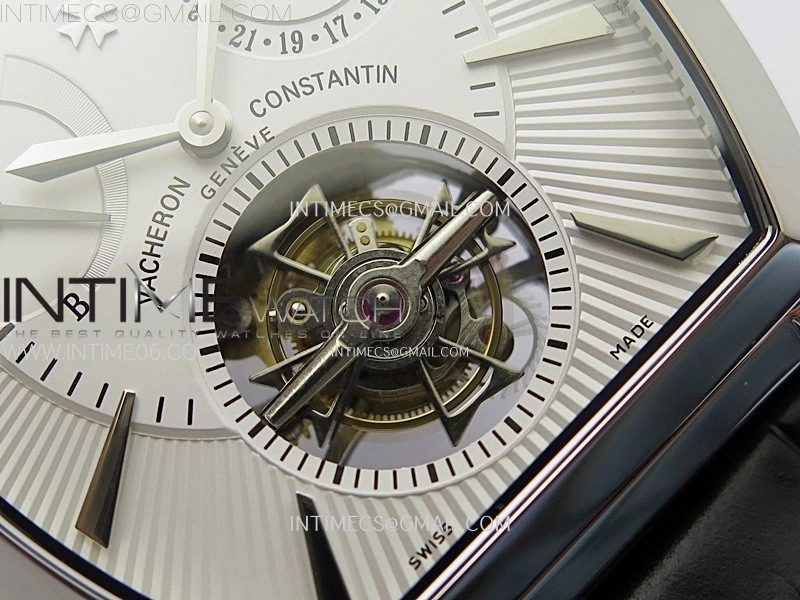 Malte Tourbillon SS AXF Best Edition White Dial on Black Leather Strap