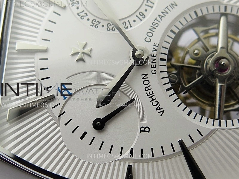 Malte Tourbillon SS AXF Best Edition White Dial on Black Leather Strap