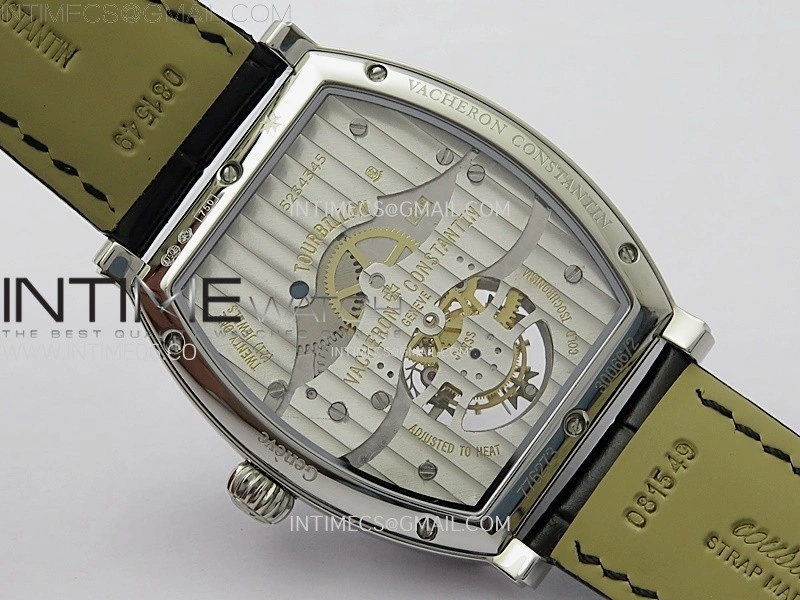 Malte Tourbillon SS AXF Best Edition White Dial on Black Leather Strap