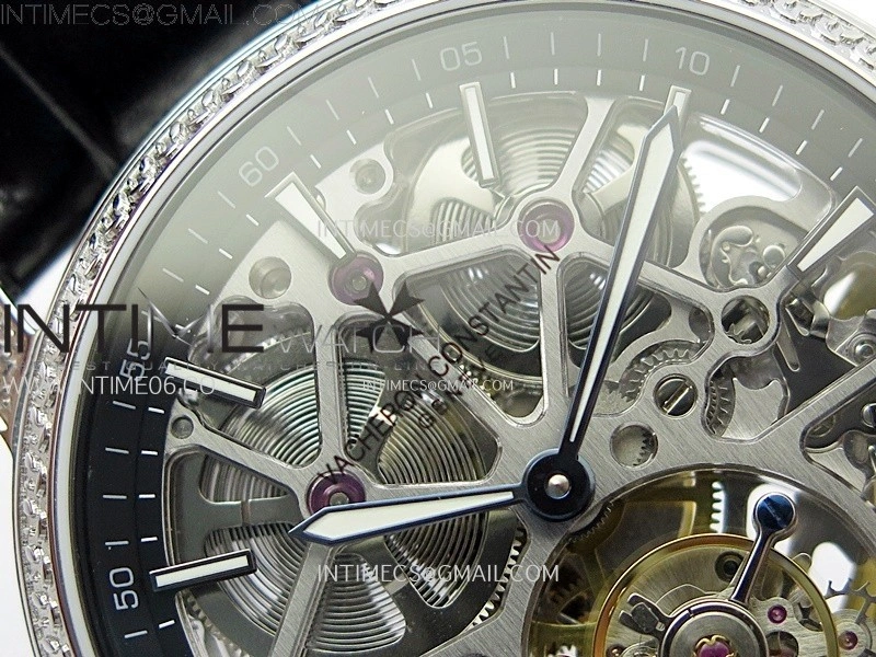 Malte Tourbillon SS AXF Skeleton Dial on Black Leather Strap