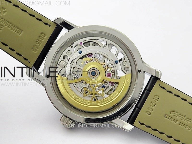 Malte Tourbillon SS AXF Skeleton Dial on Black Leather Strap