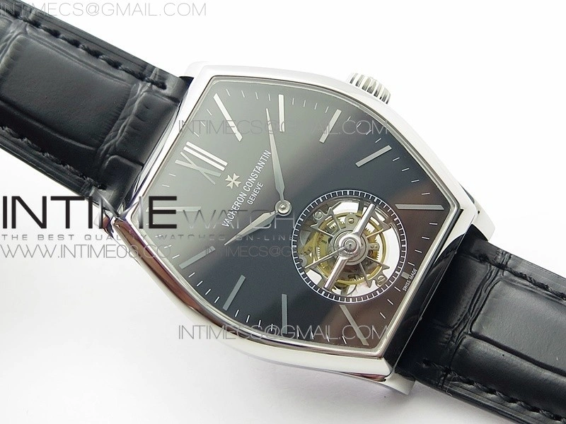 Malte Tourbillon SS VCR Best Edition Black Dial on Black Croco Leather Strap